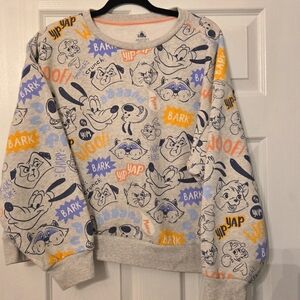 Disney Animal Critters Oversized Cropped Sweatshirt